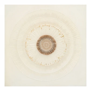 Πίνακας σε καμβά Circled 3D Inart 80x3x80εκ