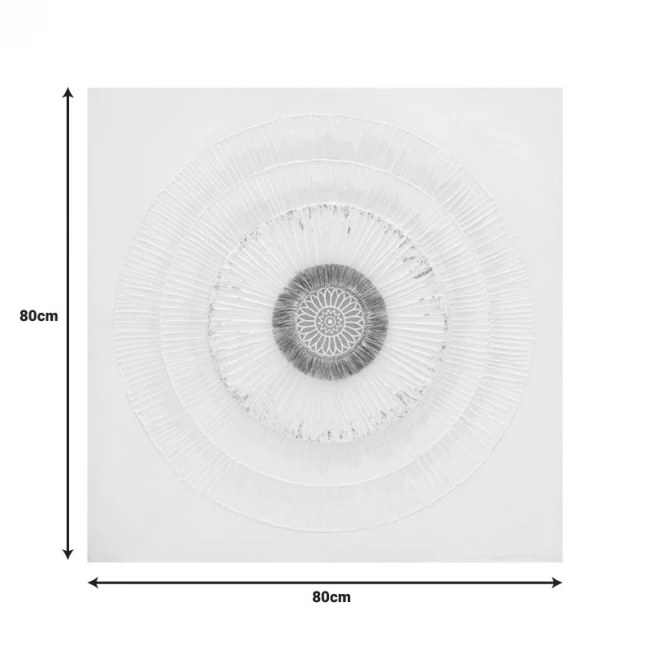 Πίνακας σε καμβά Circled Inart 80x3x80εκ