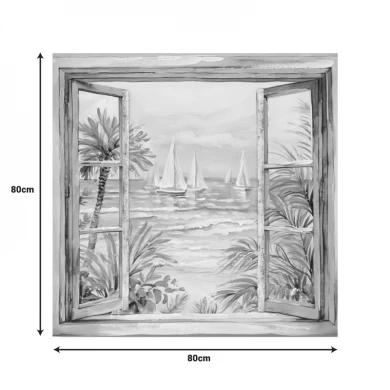 Πίνακας σε καμβά Deive 3D Inart 80x3x80εκ