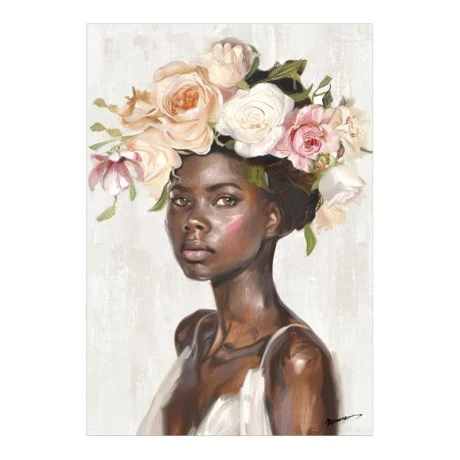 Painting on canvas Fleri Ι Inart 70x3.5x100cm
