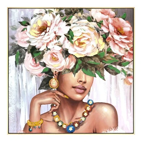 Canvas wall art  Flowergirl Inart 82x4,5x82cm