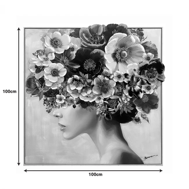 Πίνακας σε καμβά Mavare Ι Inart με πλαίσιο 100x3.5x100εκ