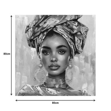 Turban 3D Inart canvas painting 80x3x80cm