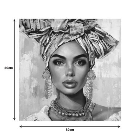 Turban Ι 3D Inart canvas painting 80x3x80cm