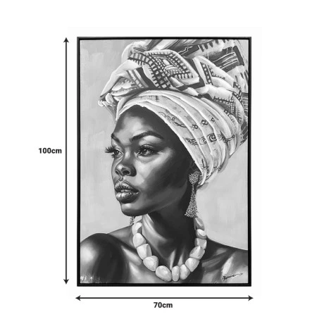 Painting on canvas Zaira Ι Inart with frame 70x3.5x100cm