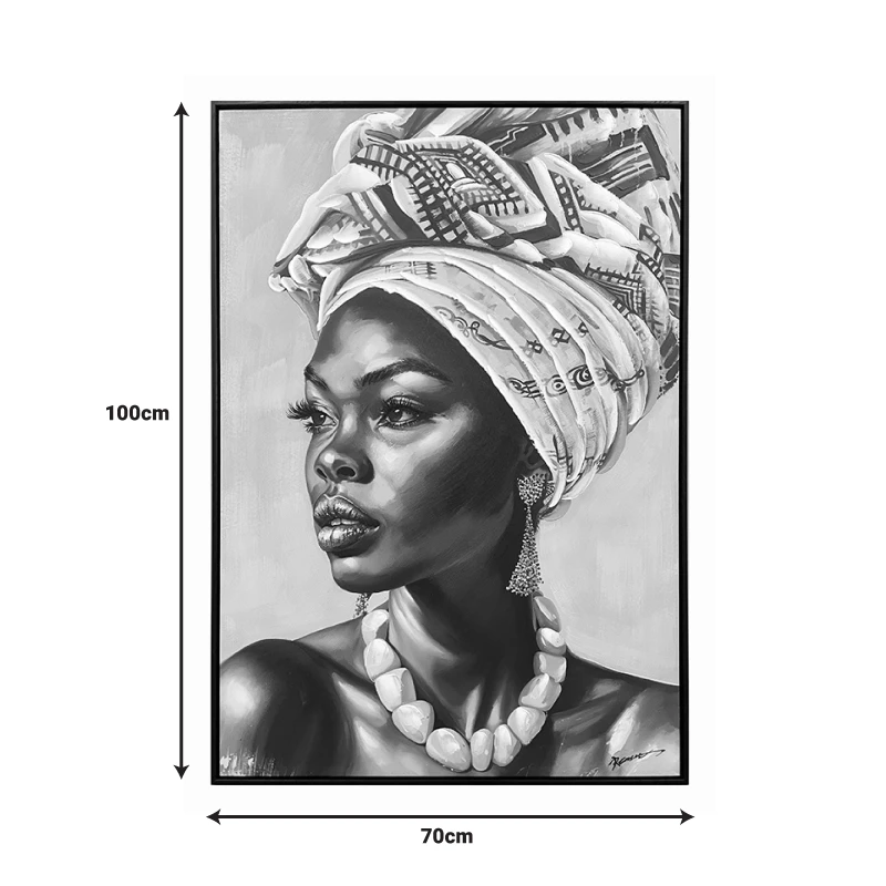 Painting on canvas Zaira Ι Inart with frame 70x3.5x100cm