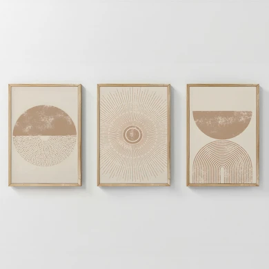 Πίνακας Varenzy pakoworld τρίπτυχος με ψηφιακή εκτύπωση και πλαίσιο 33x1.5x48εκ