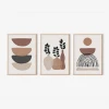 Wall art in frame Yenia pakoworld triptyque with digital print 33x1.5x48cm