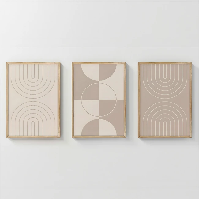 Wall art in frame Zenzia pakoworld triptyque with digital print 33x1.5x48cm