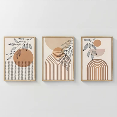 Πίνακας Zephra pakoworld τρίπτυχος με ψηφιακή εκτύπωση και πλαίσιο 33x1.5x48εκ