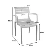 Stackable armchair Almea pakoworld pp anthracite 58x56x82cm