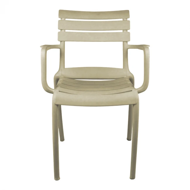 Πολυθρόνα Almea pakoworld στοιβαζόμενη pp cappuccino 58x56x82εκ