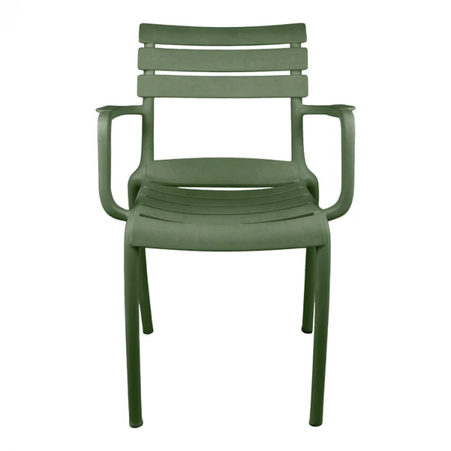 Πολυθρόνα Almea pakoworld στοιβαζόμενη pp λαδί 58x56x82εκ