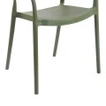 Ankara pakoworld stackable armchair pp in olive green color and natural color pe rattan 54x55.5x77cm