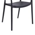 Ankara pakoworld stackable armchair pp in black color and natural color pe rattan 54x55.5x77cm