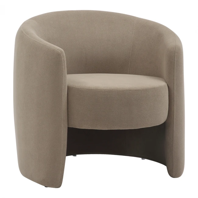 Barken armchair pakoworld fabric in gray-beige shade 77x74.5x73cm