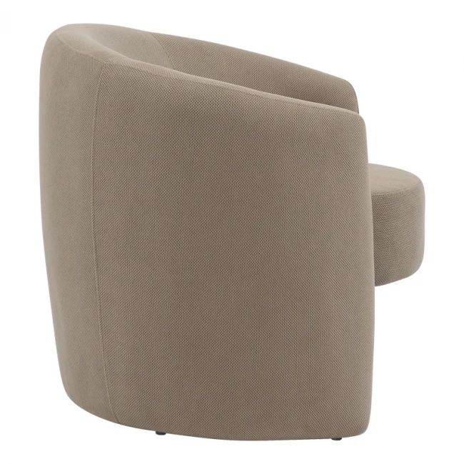 Barken armchair pakoworld fabric in gray-beige shade 77x74.5x73cm