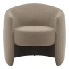 Barken armchair pakoworld fabric in gray-beige shade 77x74.5x73cm
