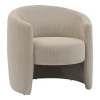 Barken armchair pakoworld fabric in beige shade 77x74.5x73cm