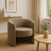 Barken armchair pakoworld fabric in beige shade 77x74.5x73cm