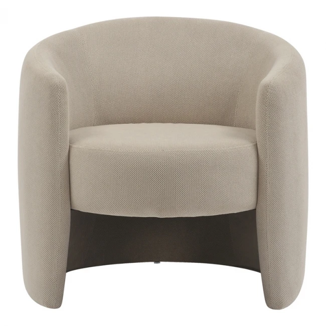 Barken armchair pakoworld fabric in beige shade 77x74.5x73cm