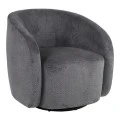 Armchair Barrelo pakoworld swivel anthracite fabric 77x72x69cm