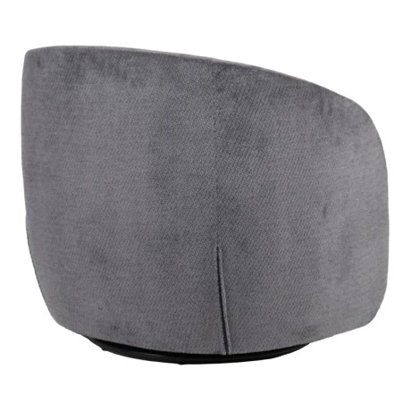 Armchair Barrelo pakoworld swivel anthracite fabric 77x72x69cm