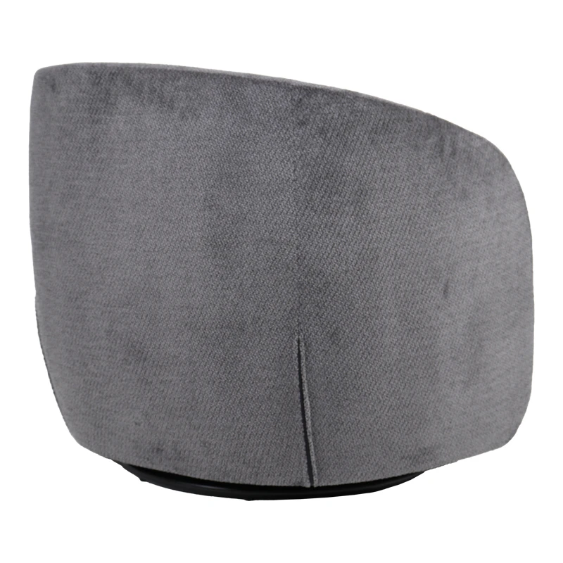 Armchair Barrelo pakoworld swivel anthracite fabric 77x72x69cm