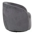 Armchair Barrelo pakoworld swivel anthracite fabric 77x72x69cm