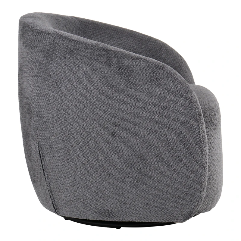 Armchair Barrelo pakoworld swivel anthracite fabric 77x72x69cm