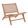 Beatrice armchair pakoworld teak wood skeleton and pe rope in natural color 65x78x68cm