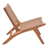 Beatrice armchair pakoworld teak wood skeleton and pe rope in natural color 65x78x68cm