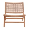 Beatrice armchair pakoworld teak wood skeleton and pe rope in natural color 65x78x68cm