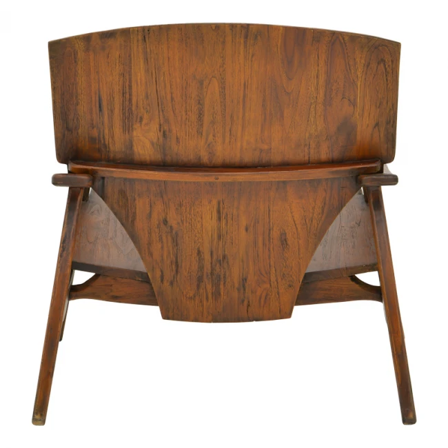 Πολυθρόνα Brazin pakoworld καρυδί teak ξύλο 72x71x77εκ