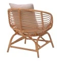 Armchair Caxen pakoworld natural rattan-white pillow 72x63x75cm