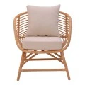 Armchair Caxen pakoworld natural rattan-white pillow 72x63x75cm