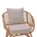 Armchair Caxen pakoworld natural rattan-white pillow 72x63x75cm