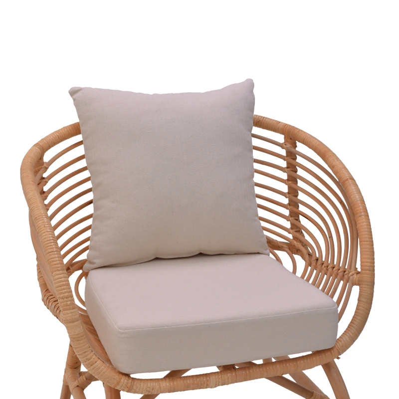 Armchair Caxen pakoworld natural rattan-white pillow 72x63x75cm