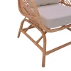 Armchair Caxen pakoworld natural rattan-white pillow 72x63x75cm