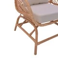 Armchair Caxen pakoworld natural rattan-white pillow 72x63x75cm