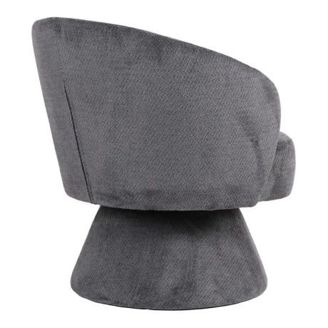 Cioura pakoworld swivel armchair anthracite fabric 70x68x75cm