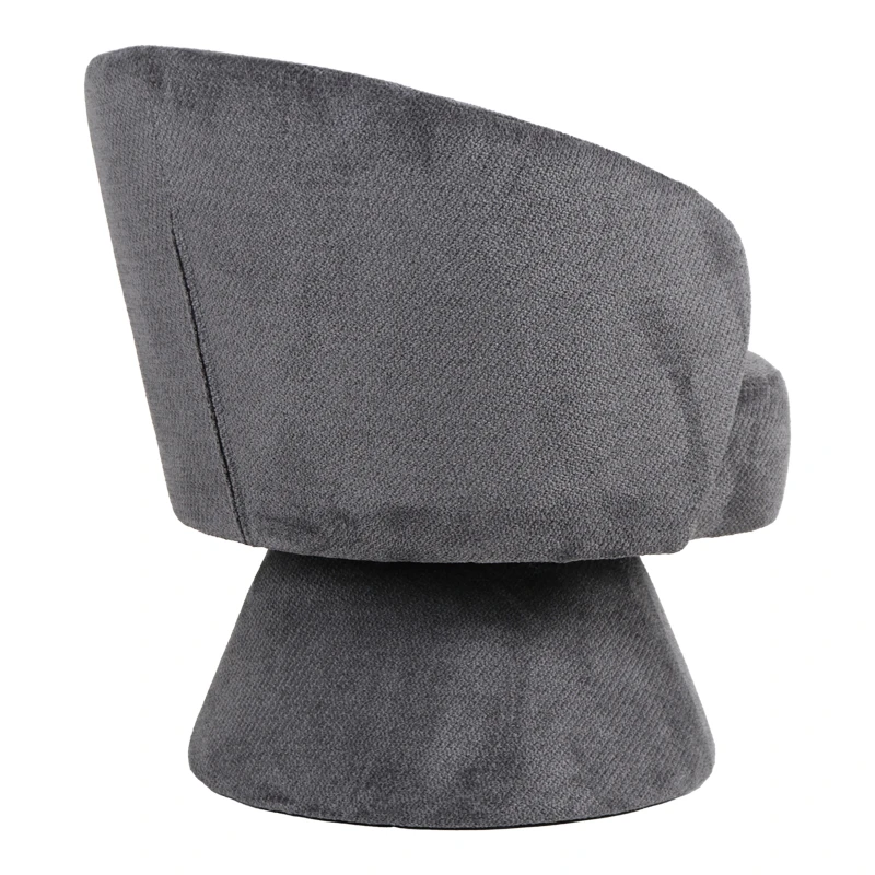 Cioura pakoworld swivel armchair anthracite fabric 70x68x75cm