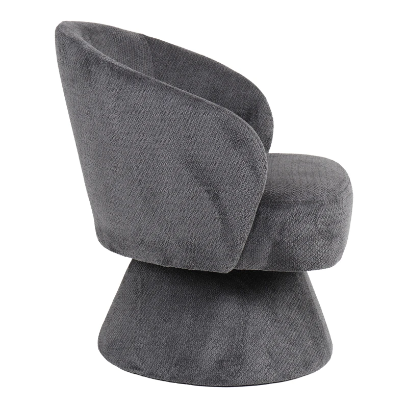 Cioura pakoworld swivel armchair anthracite fabric 70x68x75cm