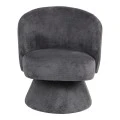 Cioura pakoworld swivel armchair anthracite fabric 70x68x75cm