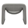 Πολυθρόνα Clous pakoworld μπουκλέ ύφασμα σε ανοιχτή γκρι απόχρωση 86x77x73.5εκ