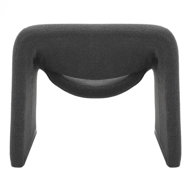 Armchair Clous pakoworld bouclé fabric in charcoal shade 86x77x73.5cm