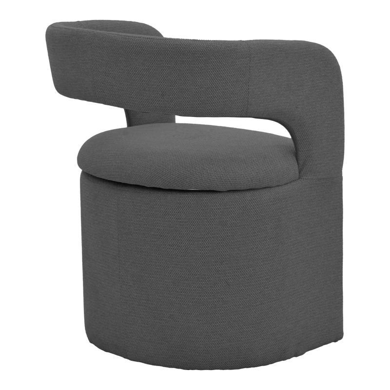 Cocon armchair pakoworld anthracite fabric 58x58x80cm