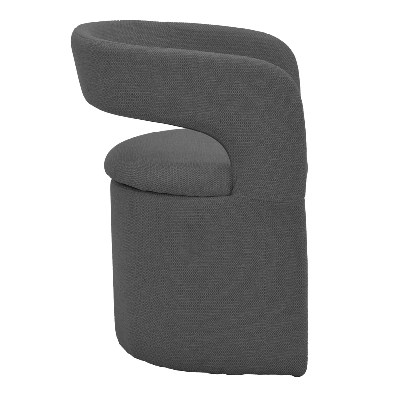 Cocon armchair pakoworld anthracite fabric 58x58x80cm