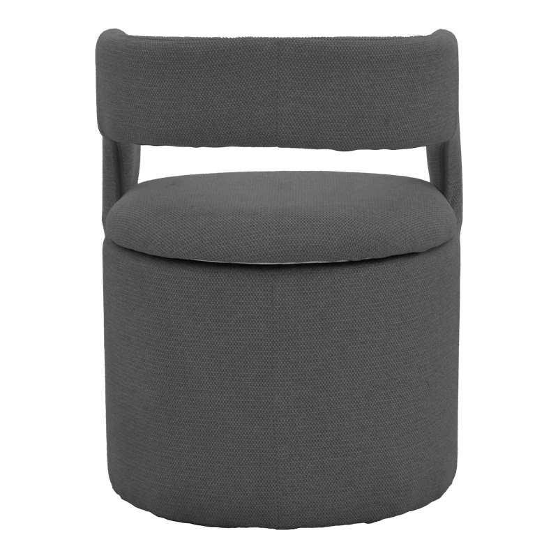 Cocon armchair pakoworld anthracite fabric 58x58x80cm