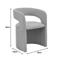 Cocon armchair pakoworld anthracite fabric 58x58x80cm